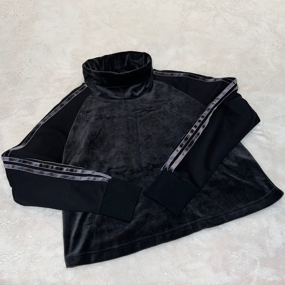 Adidas mock neck velvet knit top in size small - Picture 1 of 5